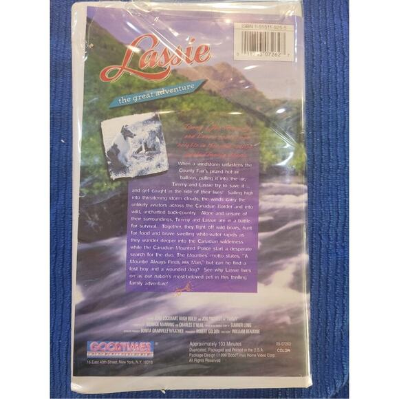 Lassie The Great Adventure VHS Cassette Tape 1996 Works. - Picture 2 of 3